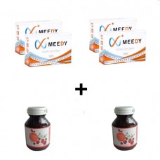 Meedy Slim (สีส้ม) 4 กล่อง + VitC 2 กระปุก